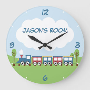 Boys Cute Train Wall Clock