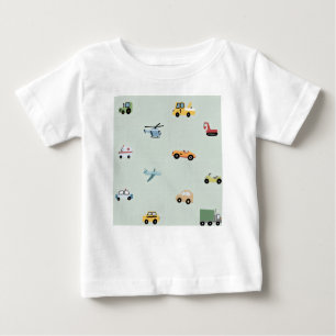 Boys Cute Transport Car Pattern Kids Baby T-Shirt