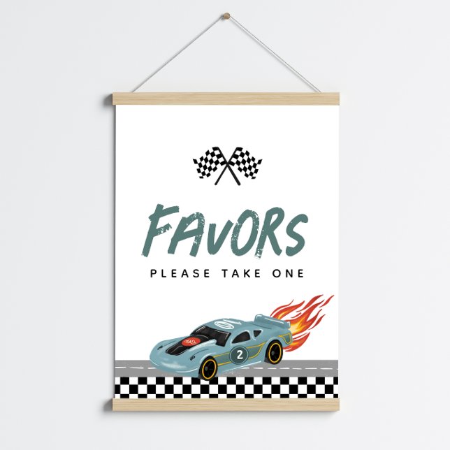 Boys Cute Two Fast 2nd Birthday Cars Favour Sign (Creator Uploaded)