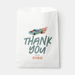 Boys Cute Two Fast Racing 2nd Birthday Favour Bag