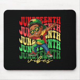 Boys Dabbing Black King Melanin Juneteenth Vibes K Mouse Pad