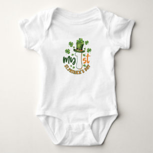 Boy's Dinosaur 1st St. Patrick's Day Baby Bodysuit