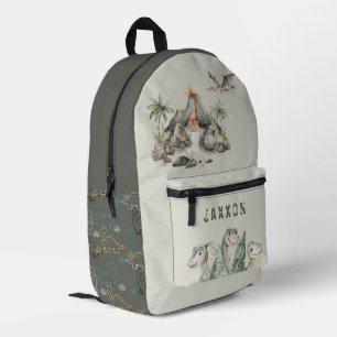 Boy's Dinosaur Personalised Printed Backpack