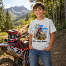 Boys Dirt Bike Motocross Racing Slogan