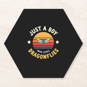 Boys Dragonfly (2) Paper Coaster