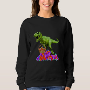 Boys Easter Dino Bunny Egg Hunt Dinosaur Trex T Re Sweatshirt