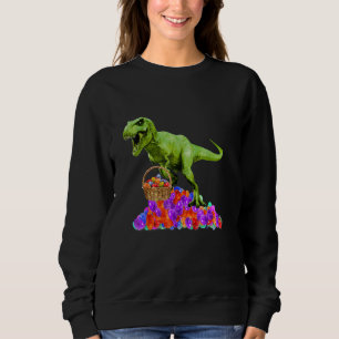 Boys Easter Dino Bunny Egg Hunt Dinosaur Trex T Re Sweatshirt