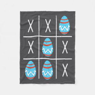Boys Easter Eggs Tic Tac Toe Xo Xo 2023 Easter Fleece Blanket