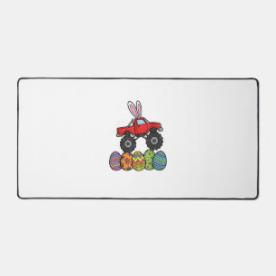 Boys Easter Monster Truck Happy Easter Day Eggs To Desk Mat