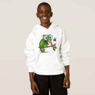 Boys' "Epic Donut" Frog Hoodie - Vibrant Cartoon 