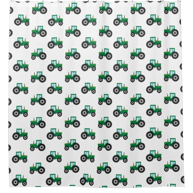 Boys Farm Tractor Shower Curtain (Front)