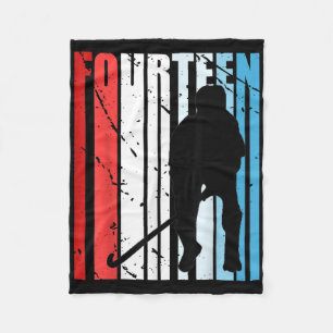 Boys Field Hockey 14th Birthday Player Motivationa Fleece Blanket