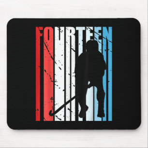 Boys Field Hockey 14th Birthday Player Motivationa Mouse Pad