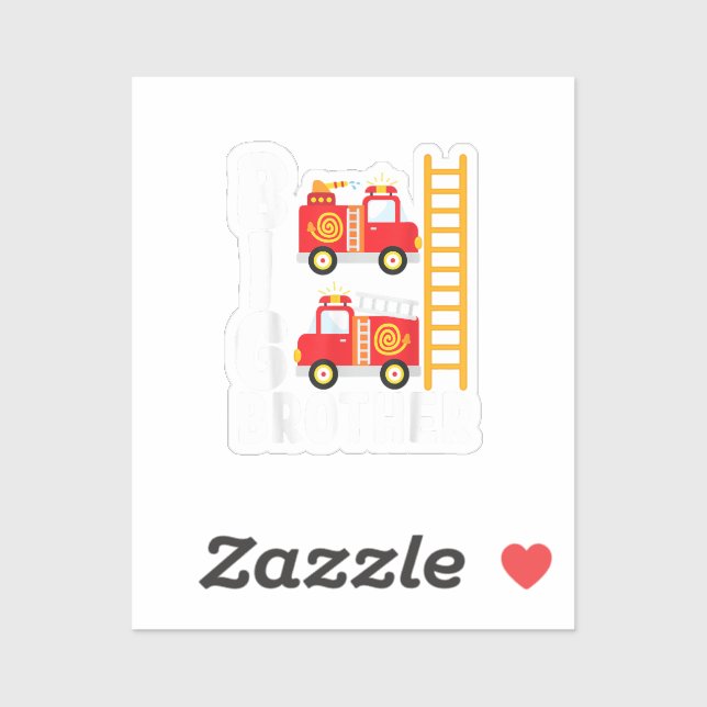 Boy's Fire Truck Fire Theme Big Brother Fire Engin (Sheet)