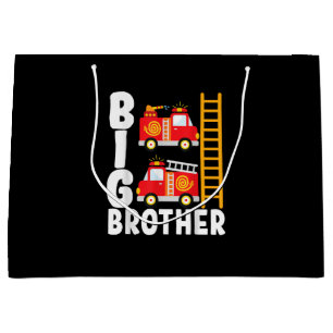 Boy's Fire Truck Fire Theme Big Brother Fire Engin Large Gift Bag