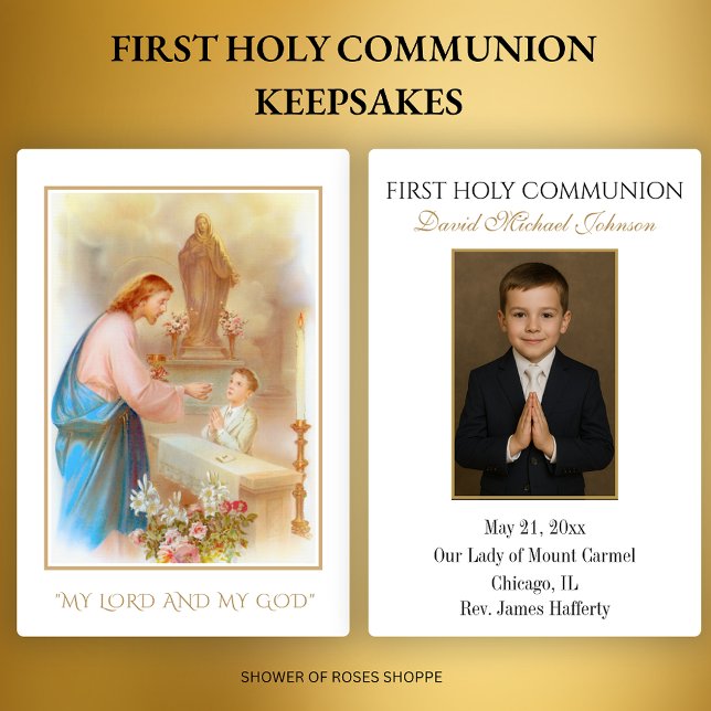 Boy's First Holy Communion Keepsake with Photo (Creator Uploaded)
