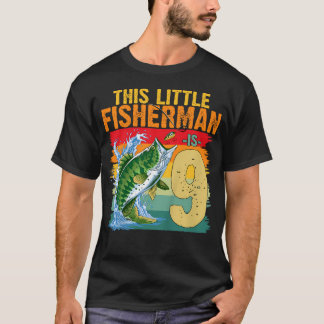 Boys Fishing Birthday 9 Years Old Boy T-Shirt