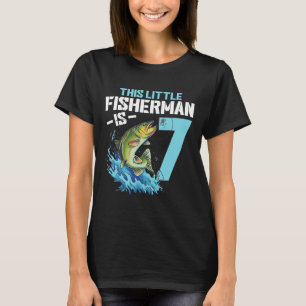 Boys Fishing Birthday Shirt 7 Year Old Boy Fisherm