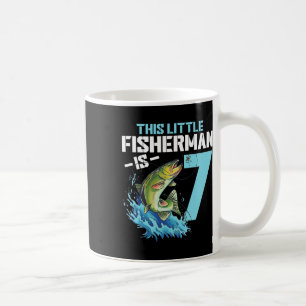 Boys Fishing Birthday Shirt 7 Year Old Boy Fisherm Coffee Mug