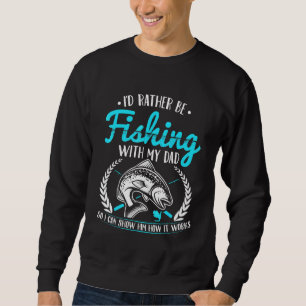 Boys Fishing Kids Fish Dad Son Matching Fishing Sweatshirt