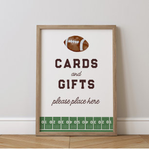Boy's Football 1st Birthday Cards + Gifts Sign