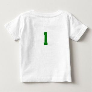 Boy's Football First Year Down 1st Birthday Baby T-Shirt