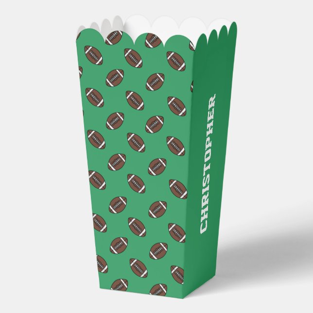 Boys Football First Year Down 1st Birthday Party Favour Box (Back)