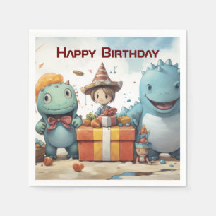Boy's Fun Birthday Party Napkins #17