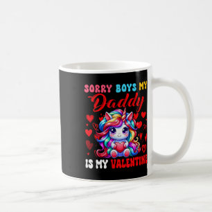 Boys Funny Joke Daddy Is My Valentine Unicorn Cute Coffee Mug
