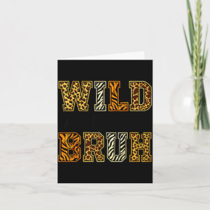 Boys funny wild animal about reading bruh book card