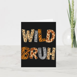 Boys funny wild animal about reading bruh book card