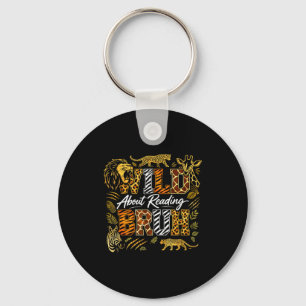 Boys funny wild animal about reading bruh book key ring