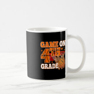 Boys Game On 4th Grade Basketball Back To School T Coffee Mug