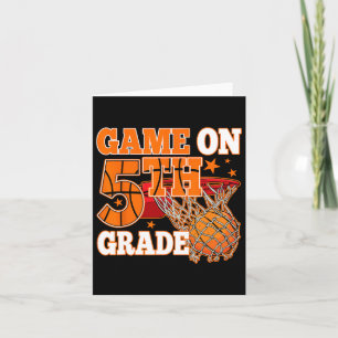 Boys Game On 5th Grade Bysketbyll Byck To School T Card