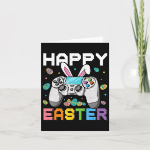 Boys Gamer Happy Easter Day Video Games Bunny Gami Card