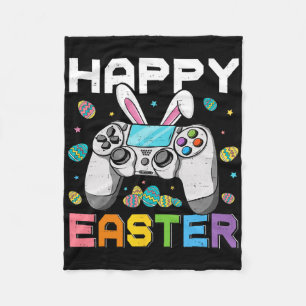 Boys Gamer Happy Easter Day Video Games Bunny Gami Fleece Blanket