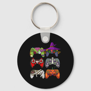Boys Gamer Skeleton Zombie Gaming Controllers Kids Key Ring