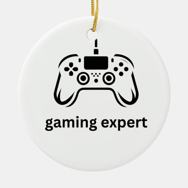 boys gaming  ceramic ornament (Front)