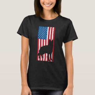 Boys German Shepherd Kids GSP Dog Patriotic Americ T-Shirt