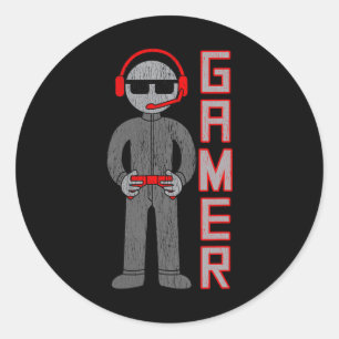 Boys Gift For The Best Video Game Player. Classic Round Sticker