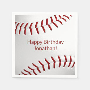 boys girls baseball softball party napkin