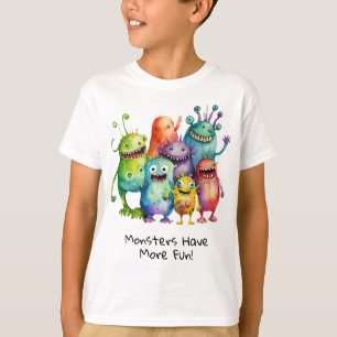 Boys & Girls Cute funny colourful kids monsters T-Shirt
