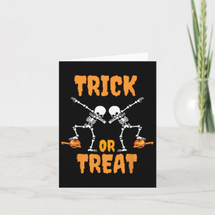 Boys Girls Dabbing Pumpkin Skeleton Zombie Costume Card