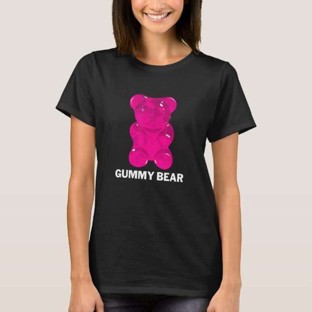 Boys Girls Distressed Gummy Bear Sweet Candy T-Shirt (Front)