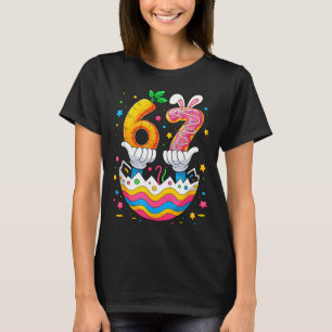 Boys girls easter eggs cute bunny six seven 67 T-Shirt
