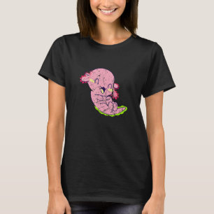 Boys Girls Kids Cute Amphibian Axolotl Grunge Desi T-Shirt