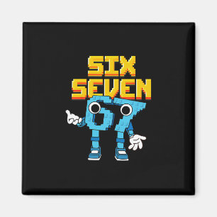 Boys Girls Kids Italian Brainrot Meme 67 Six Seven Magnet