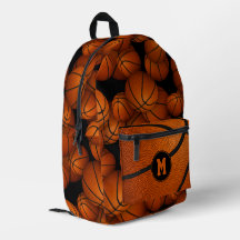 Boys girls monogrammed basketballs pattern