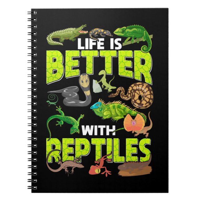 Boys Girls Reptiles Lizard Gecko Bearded Dragon Notebook (Front)