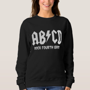 Boys Girls Teachers ABCD Rocks Fourth Grade Graphi Sweatshirt